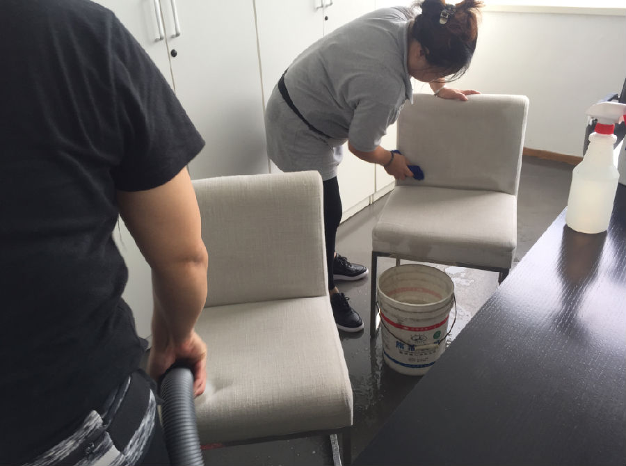 台前县沙发清洗案例